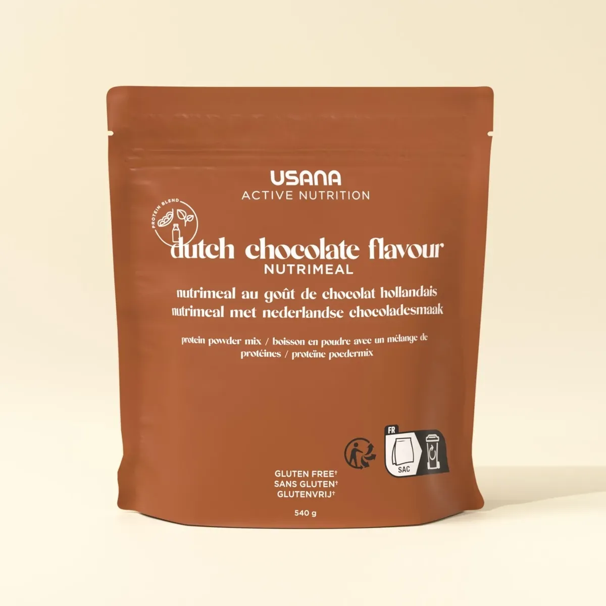 Conditionnement officiel de Nutrimeal (Chocolat, Sac de 9 portions).