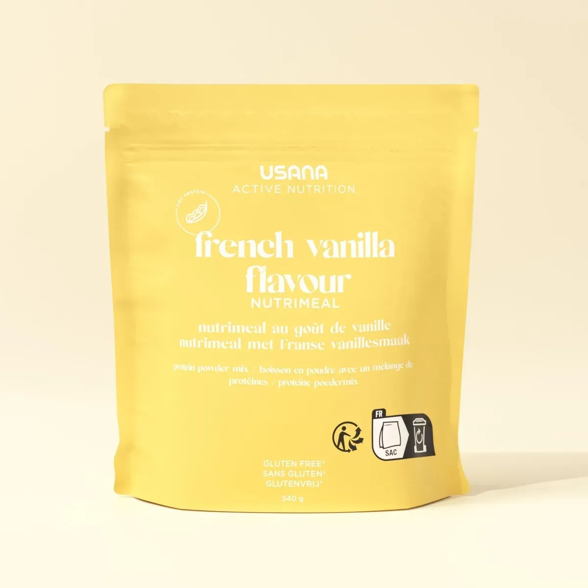 Conditionnement officiel de Nutrimeal (Vanille, Sac de 9 portions).